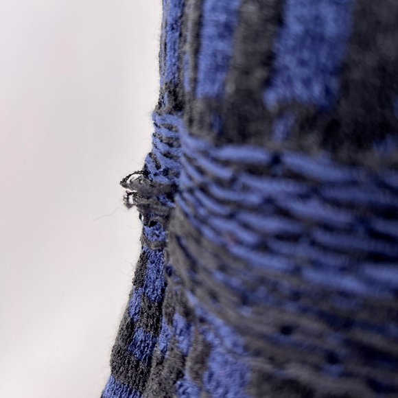 Scotch & Soda Maison Scotch Blue Knit Sleeveless Sweater Dress Fringe Trim M - Picture 9 of 9